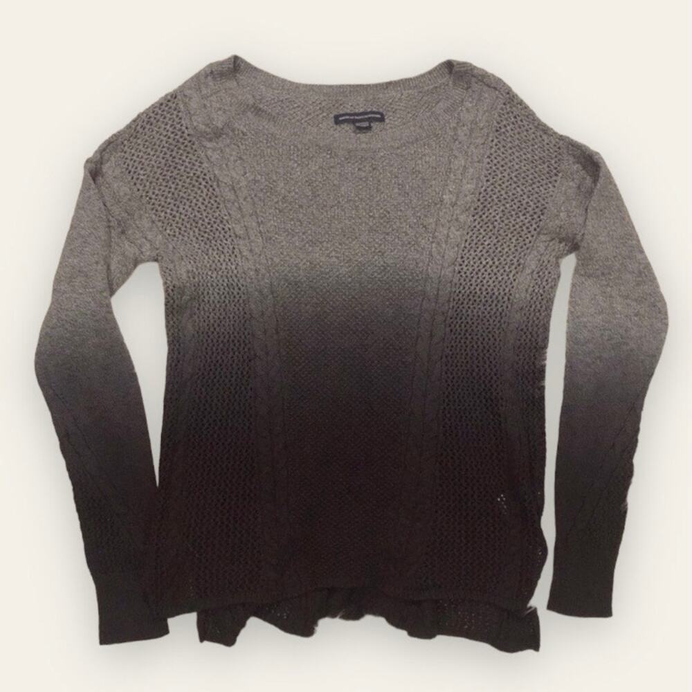 American Eagle ombre dip tie dyed goth long sleeve knit pullover sweater